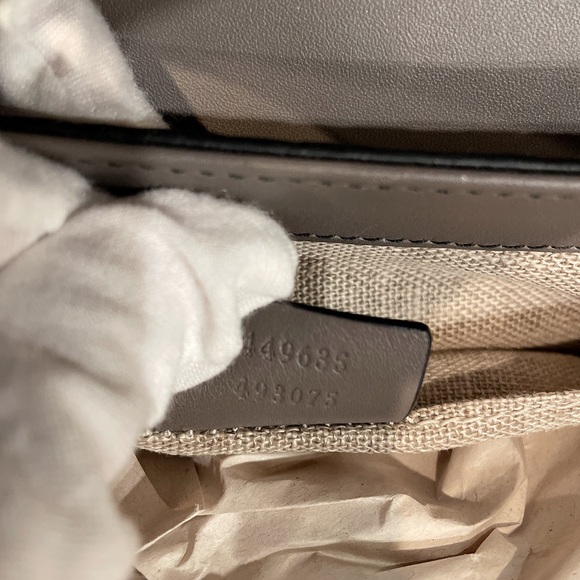 GUCCI 449635 Microguccissima Medium Emily Chain Shoulder Bag Grey - Picture 11 of 12